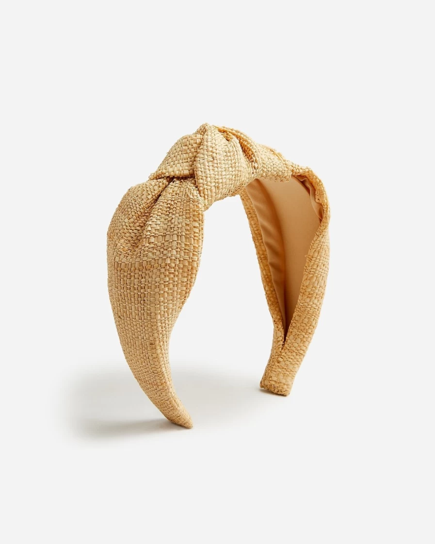 J.Crew Women's Natural Raffia Knot Headband for Stylish Comfort