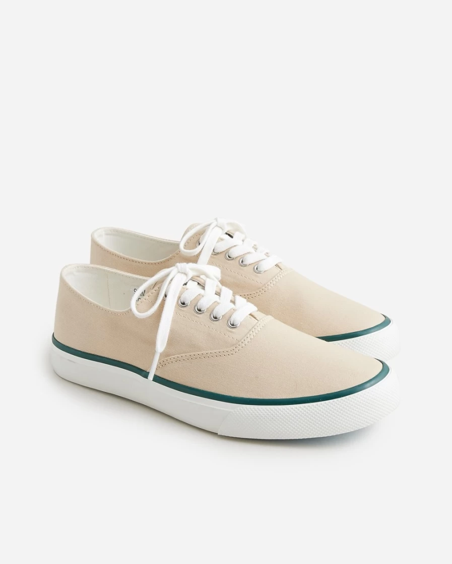 J.Crew Men's Ivory Cloud CVO Deck Sneakers by Sperry