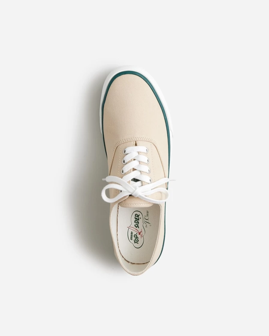 J.Crew Men's Ivory Cloud CVO Deck Sneakers by Sperry