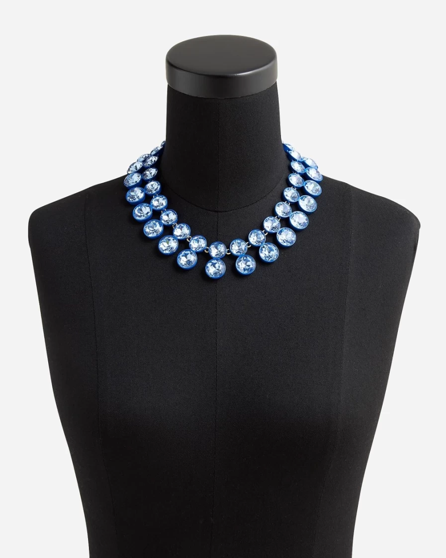J.Crew Women's Tidewater Sparkly Double-Drop Necklace