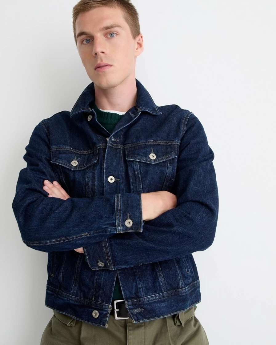 Men's J.Crew Copper Washed Rigid Denim Jacket for Men