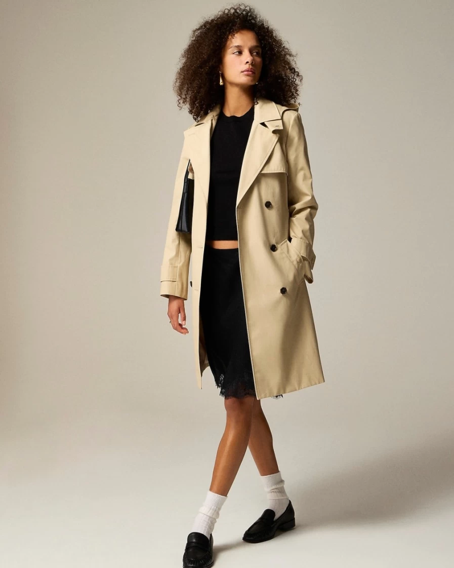 J.Crew Women's Vintage Khaki New Icon Trench Coat