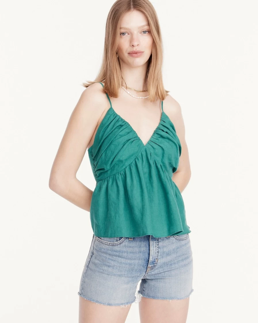 J.Crew Women's Mid-Rise Denim Shorts in Bleeker St Wash Distressed Blue