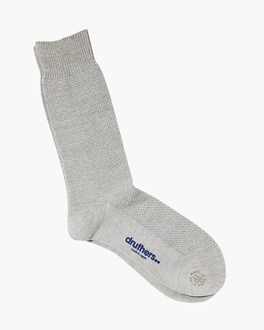 J.Crew Men's Grey Druthers™ Pique Crew Socks