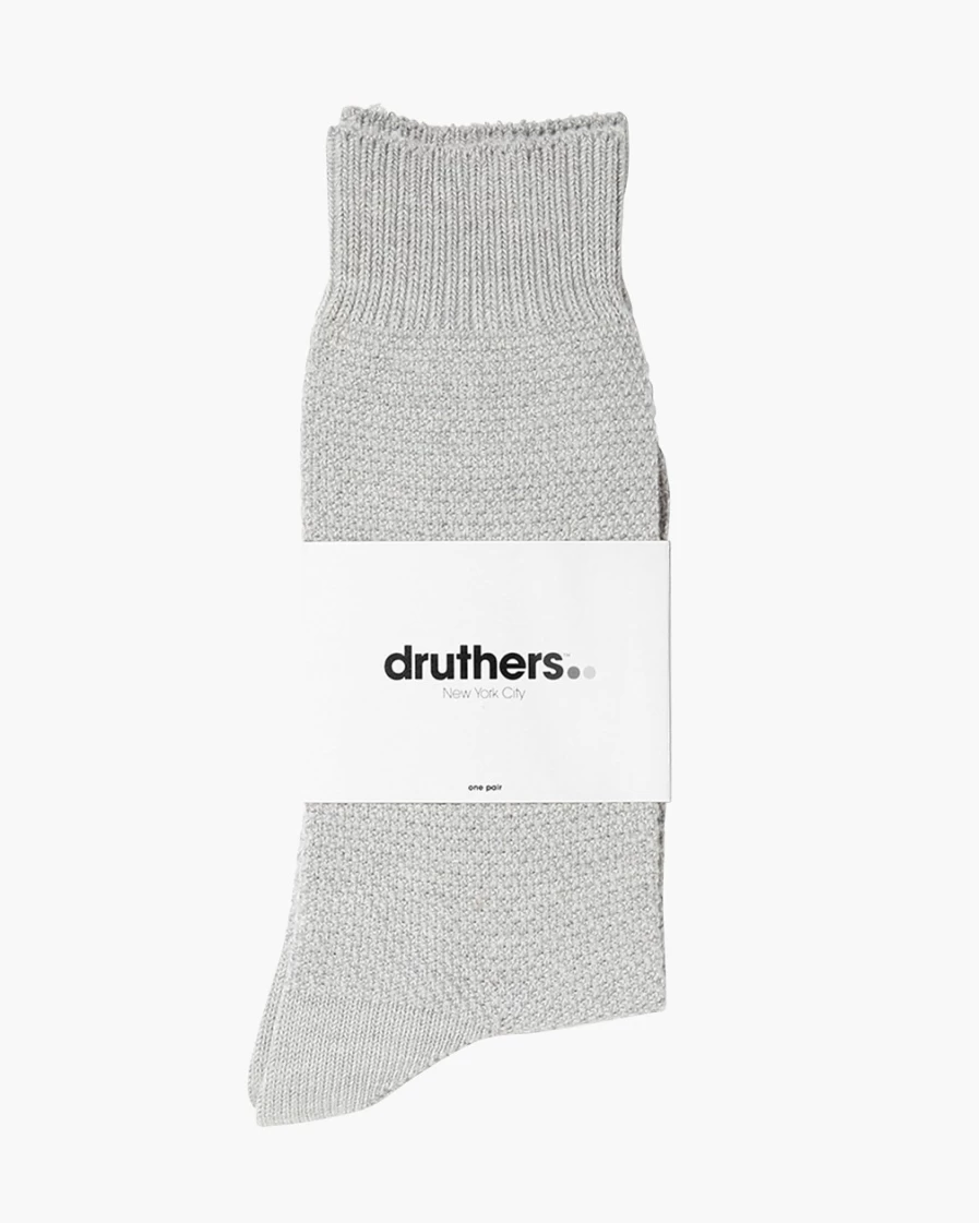 J.Crew Men's Grey Druthers™ Pique Crew Socks