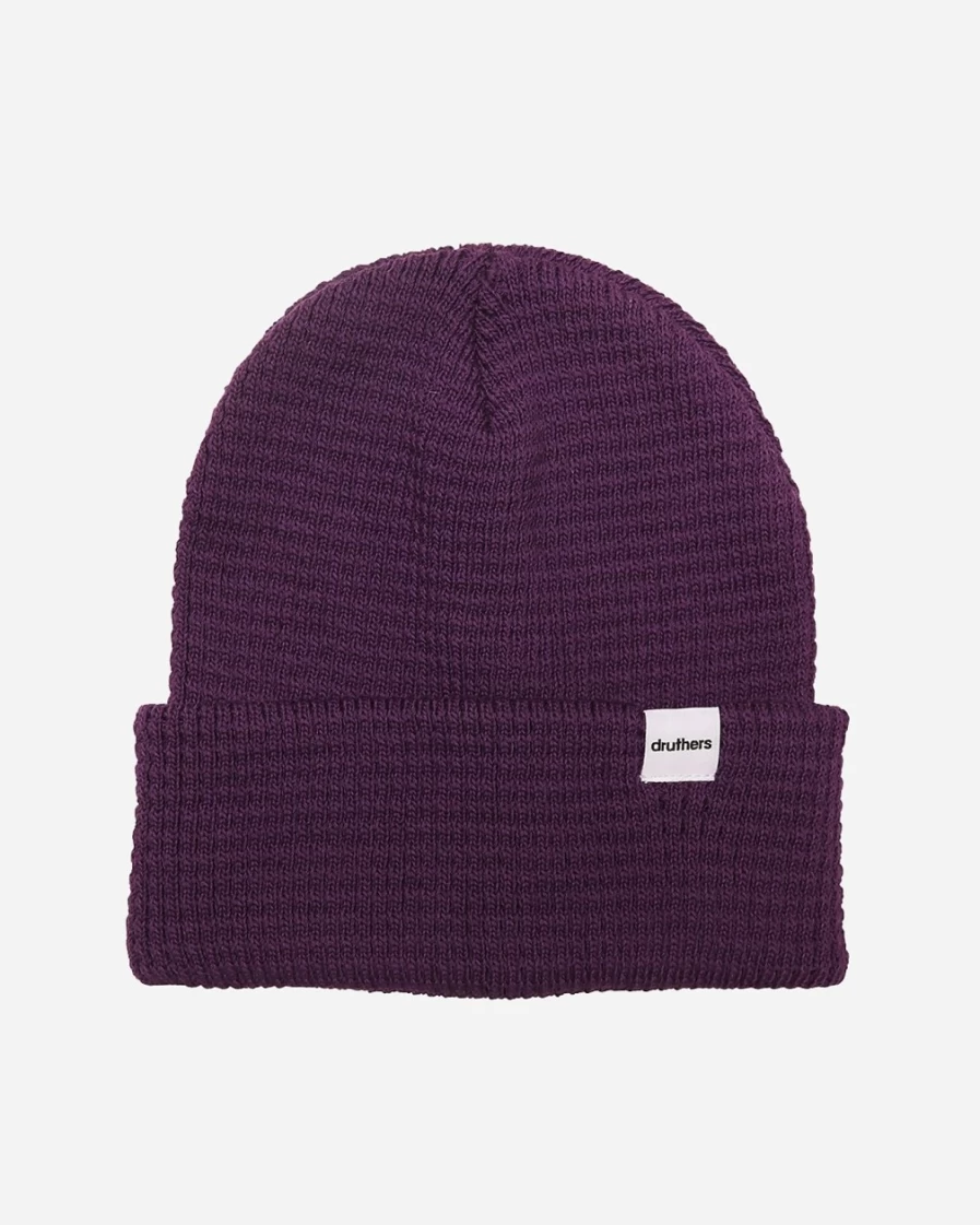 J.Crew Men's Purple Druthers Waffle-Knit Beanie Hat