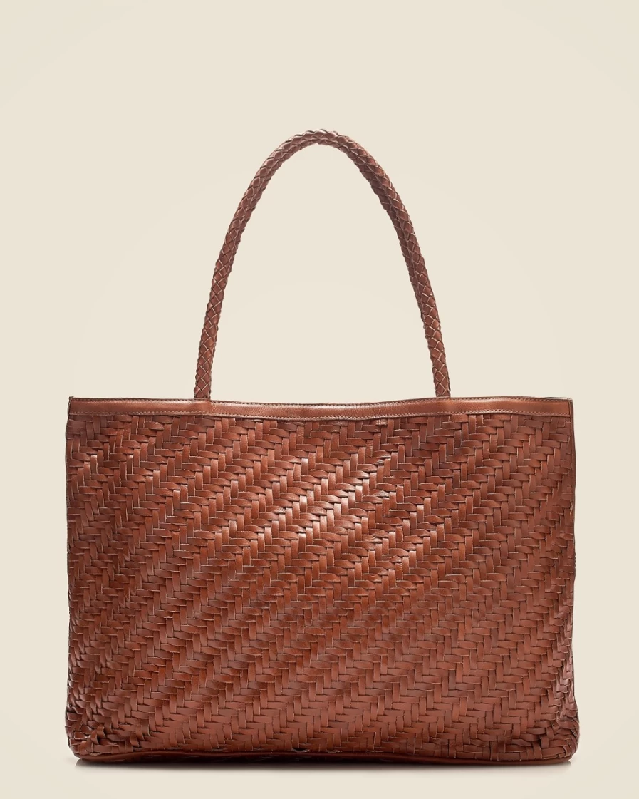 J.Crew Women's Gabrielle Bag in Dark Tan - Bembien Leather Handbag for Everyday Use