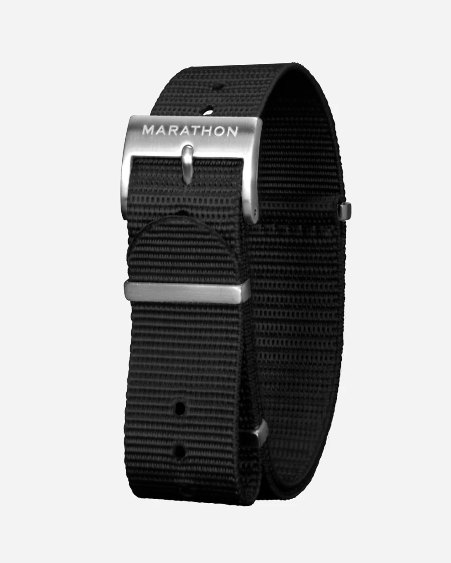 J.Crew Men's Black 20mm Nylon Defense Standard Watch Strap by Marathon Watch Company™