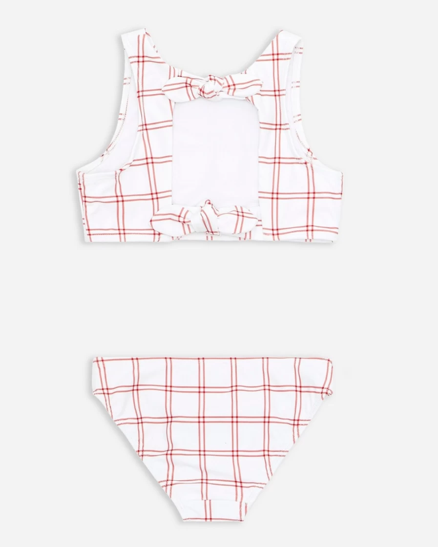 J.Crew Girls' Minnow™ Red Multi Double-Bow Bikini Swimwear for Kids