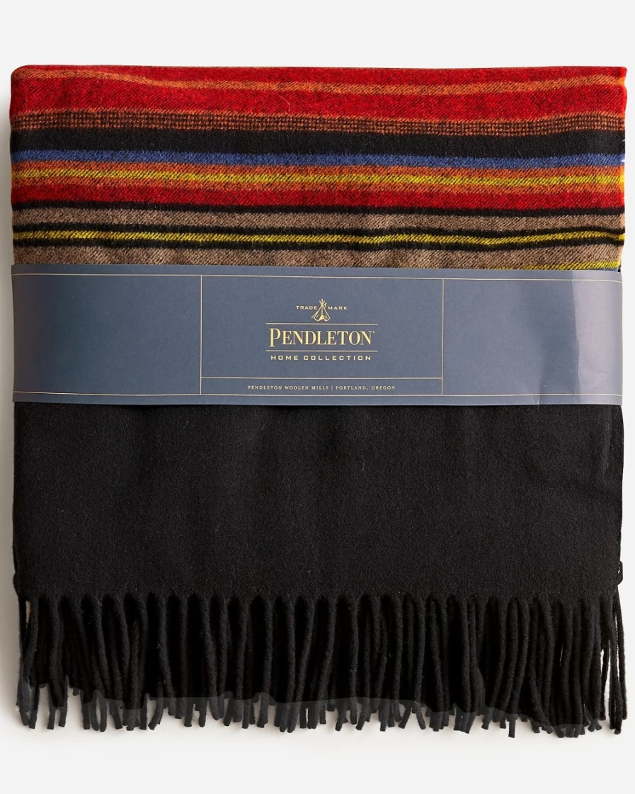 J.Crew Men's Arcadia Merino Wool Throw Blanket - Pendleton® Acadia National Park Design