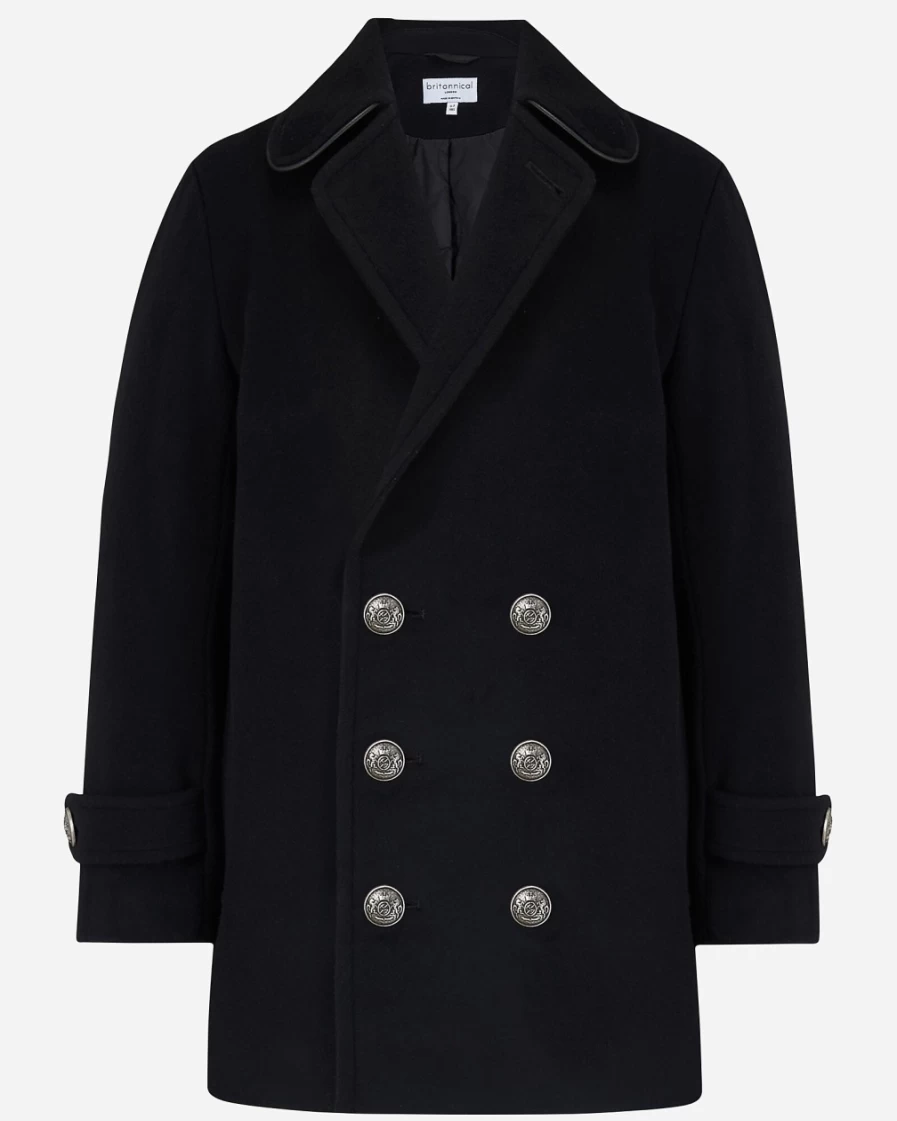 J.Crew Girls' Black Lambeth Reefer Coat | Britannical London® Style