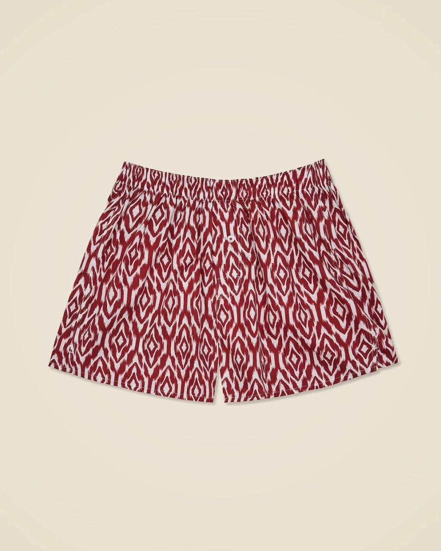 J.Crew Men's Dark Red Ikat Boxer Shorts | Druthers™ Collection