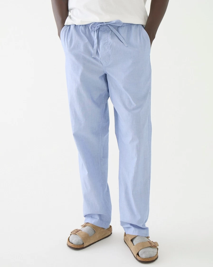 J.Crew Men's Eoe Bold Peri Cotton Poplin Pajama Pants