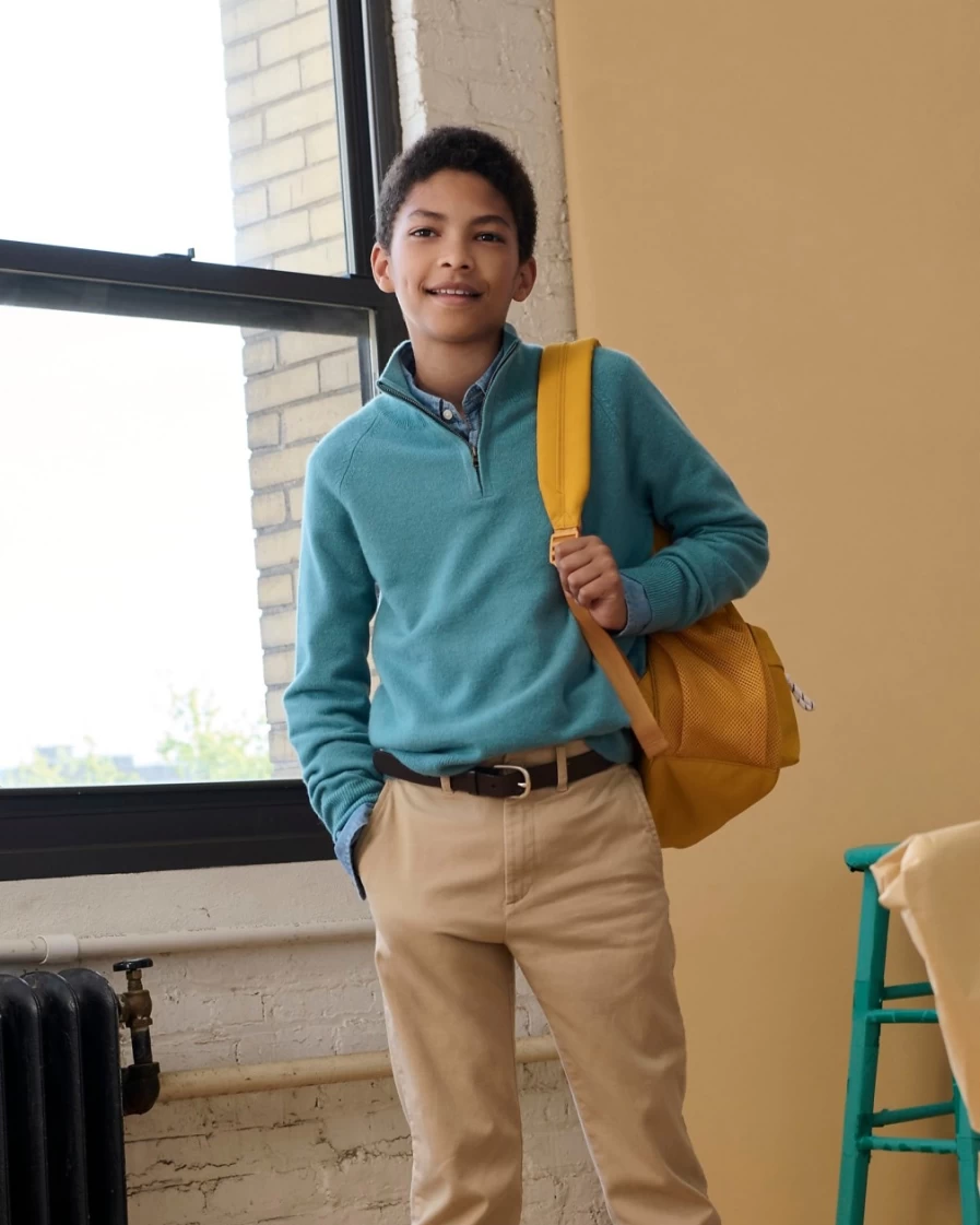 J.Crew Boys' Classic Indigo Chambray Button-Down Shirt