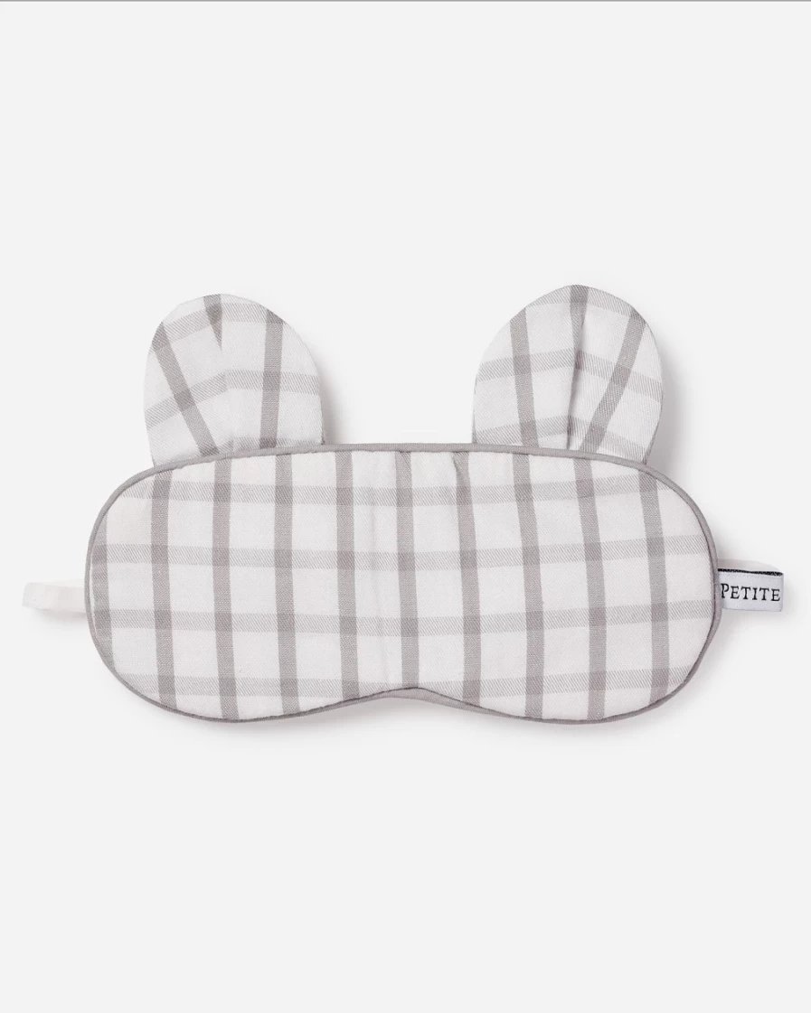 J.Crew Petite Plume Grey Bear-Y Sweet Eye Mask for Girls - Regent Tattersall Design