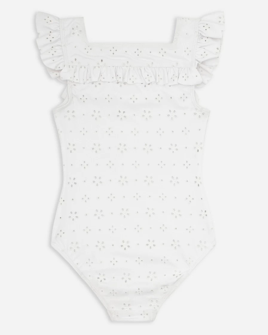 J.Crew Girls' White Minnow™ Squareneck One-Piece Swimsuit