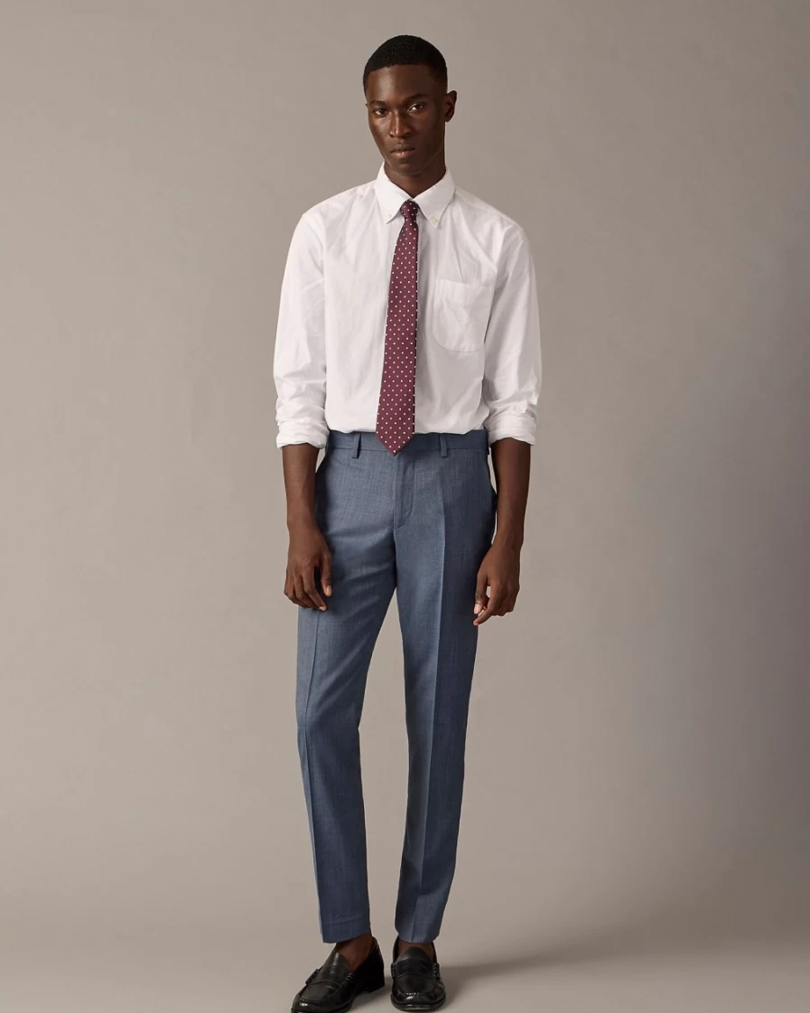 J.Crew Men's Ludlow Slim-Fit Suit Pants in Atlantic Blue - Italian Stretch Four-Season Wool Blend