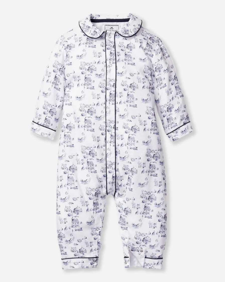 J.Crew Boys' Cambridge Romper in White Multi - Petite Plume™ Style