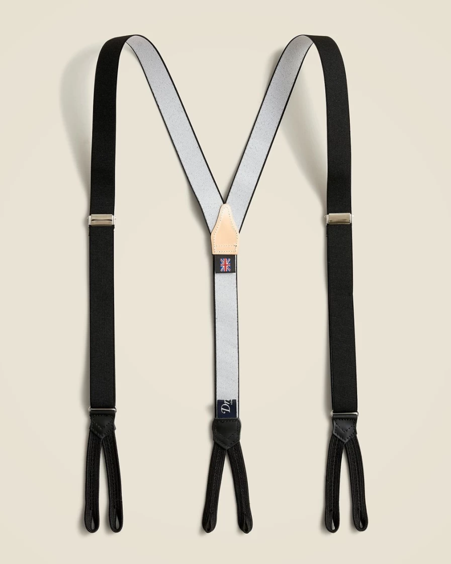 J.Crew Men's Black Drake's Suspenders for Classic Style