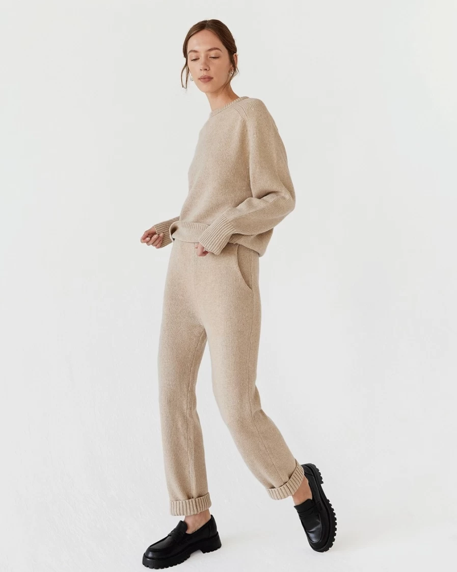 J.Crew Women's Šilas Pant in Sand - The Knotty Ones Collection
