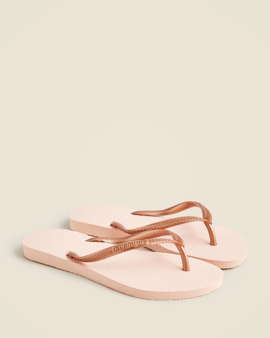 J.Crew Girls' Ballet Rose Havaianas Slim Flip-Flops | Comfortable & Stylish Sandals for Kids