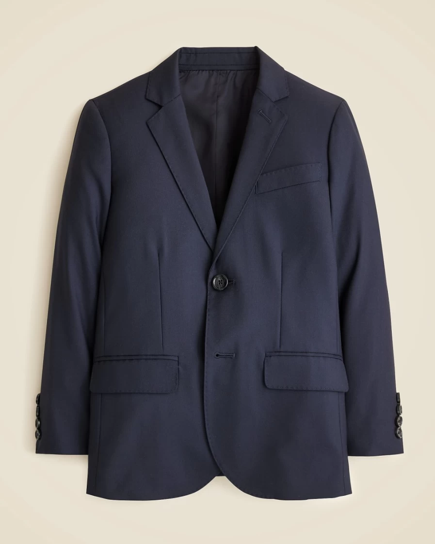 J.Crew Boys' Ludlow Suit Jacket in Italian Wool - Deep Navy Blazer for Kids