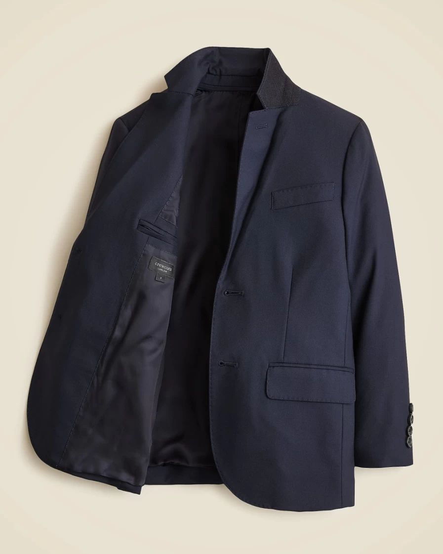 J.Crew Boys' Ludlow Suit Jacket in Italian Wool - Deep Navy Blazer for Kids