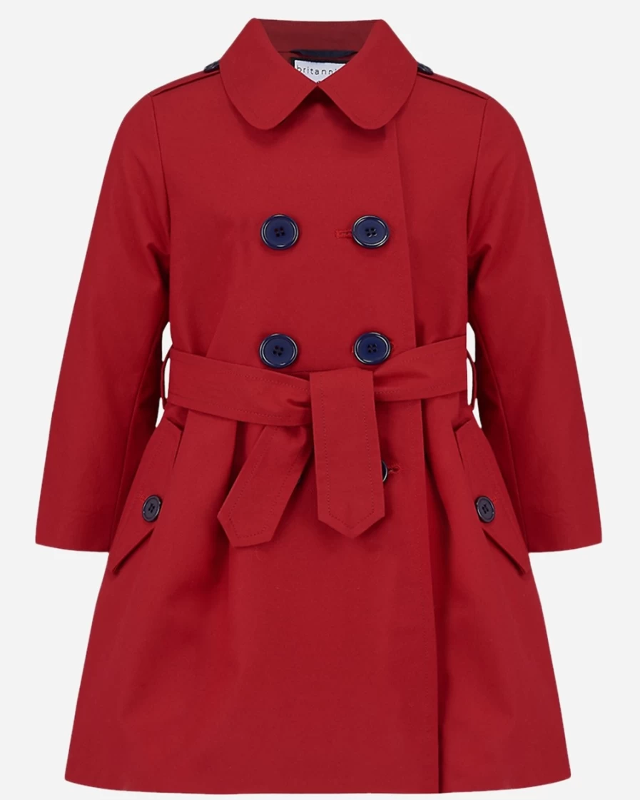 J.Crew Girls' Red Bayswater Trench Coat | Britannical London® Style