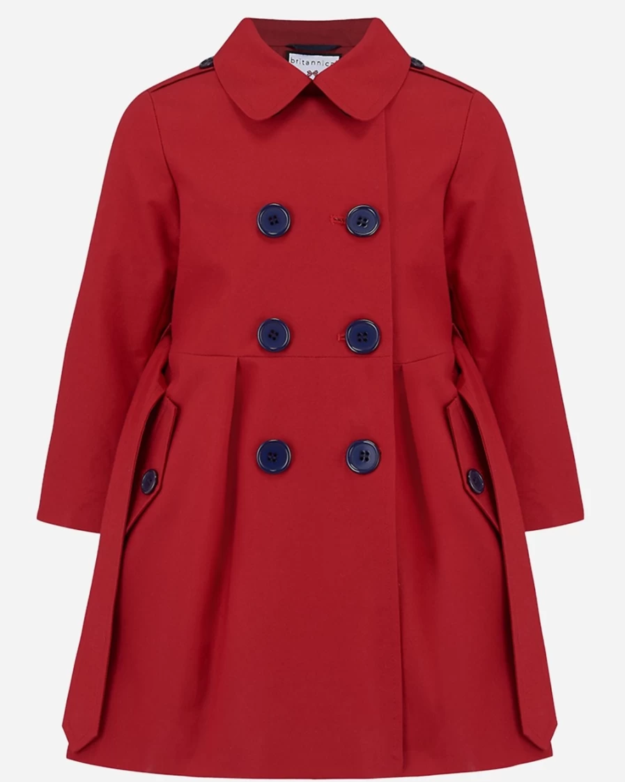 J.Crew Girls' Red Bayswater Trench Coat | Britannical London® Style