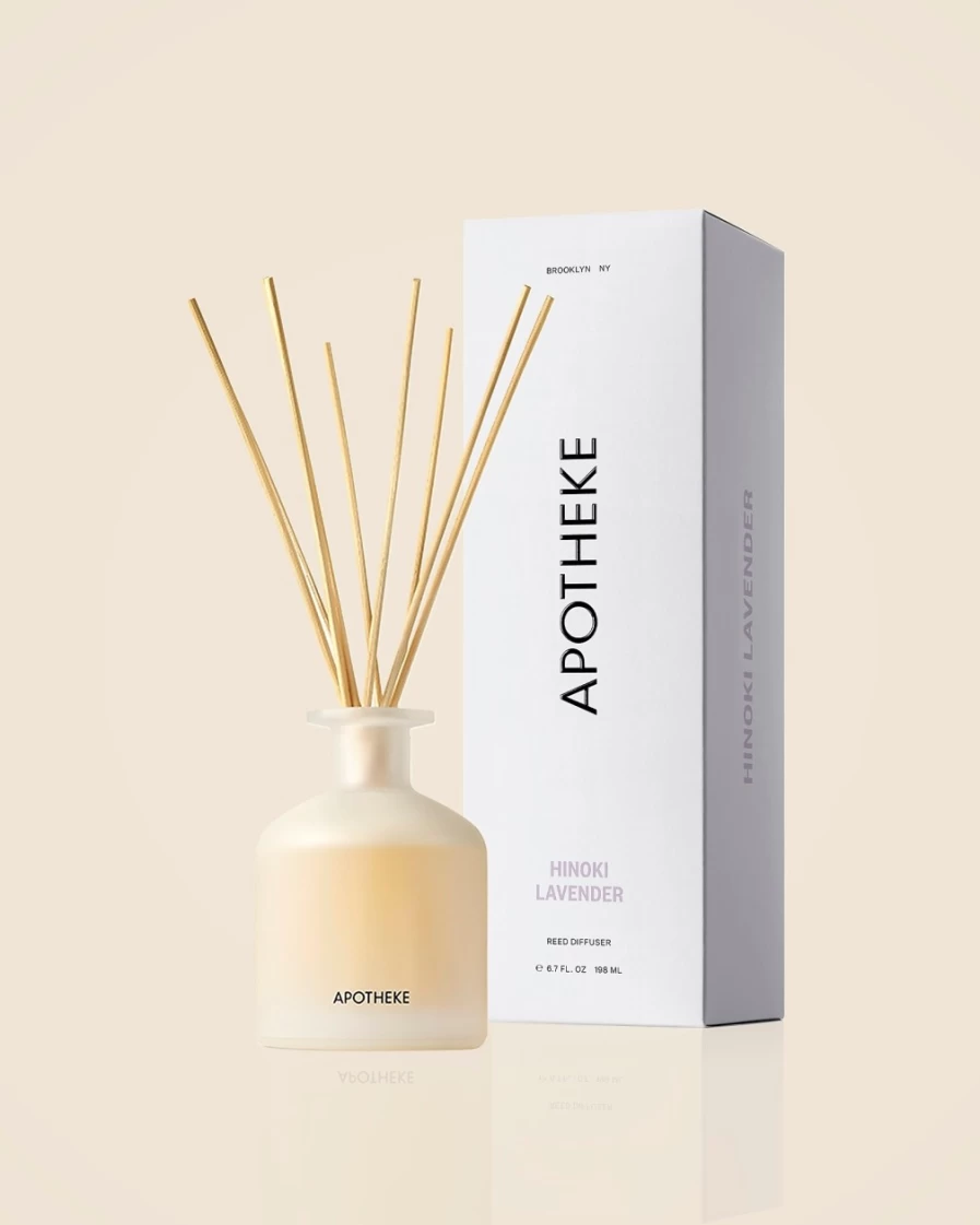 J.Crew White Hinoki Lavender Reed Diffuser | Apotheke Scented Home Fragrance
