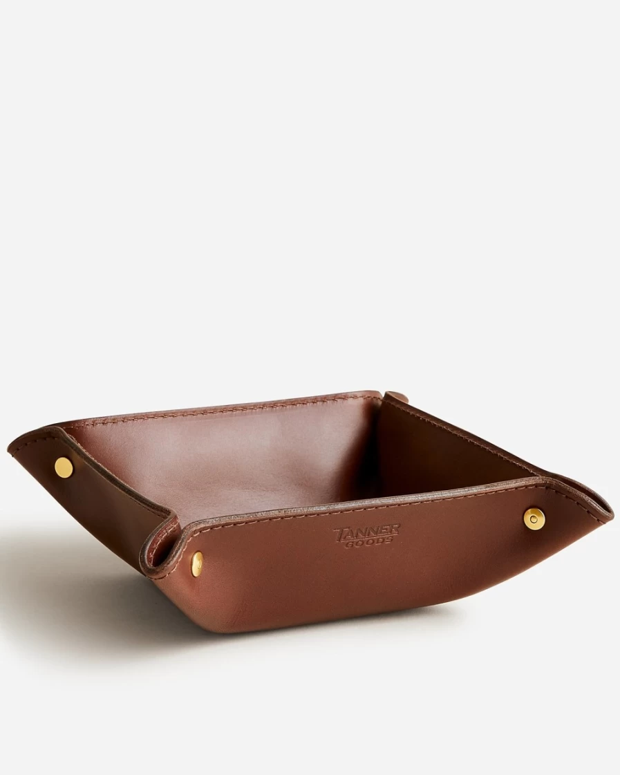 J.Crew Men's Cognac Leather Valet Tray by Tanner Goods