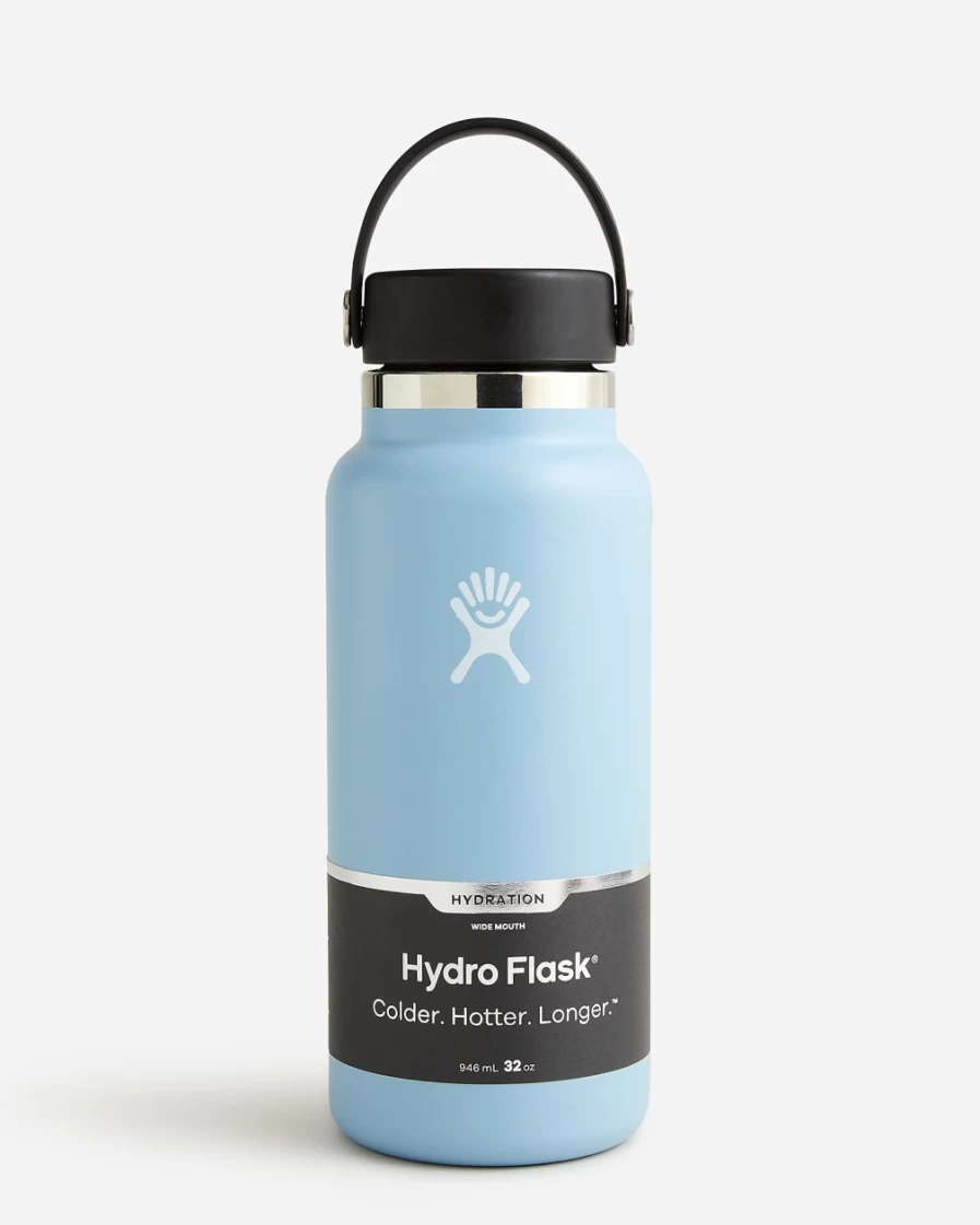 J.Crew x Hydro Flask 32oz Wide-Mouth Water Bottle in Rain Color – Insulated Stainless Steel Vacuum Flask