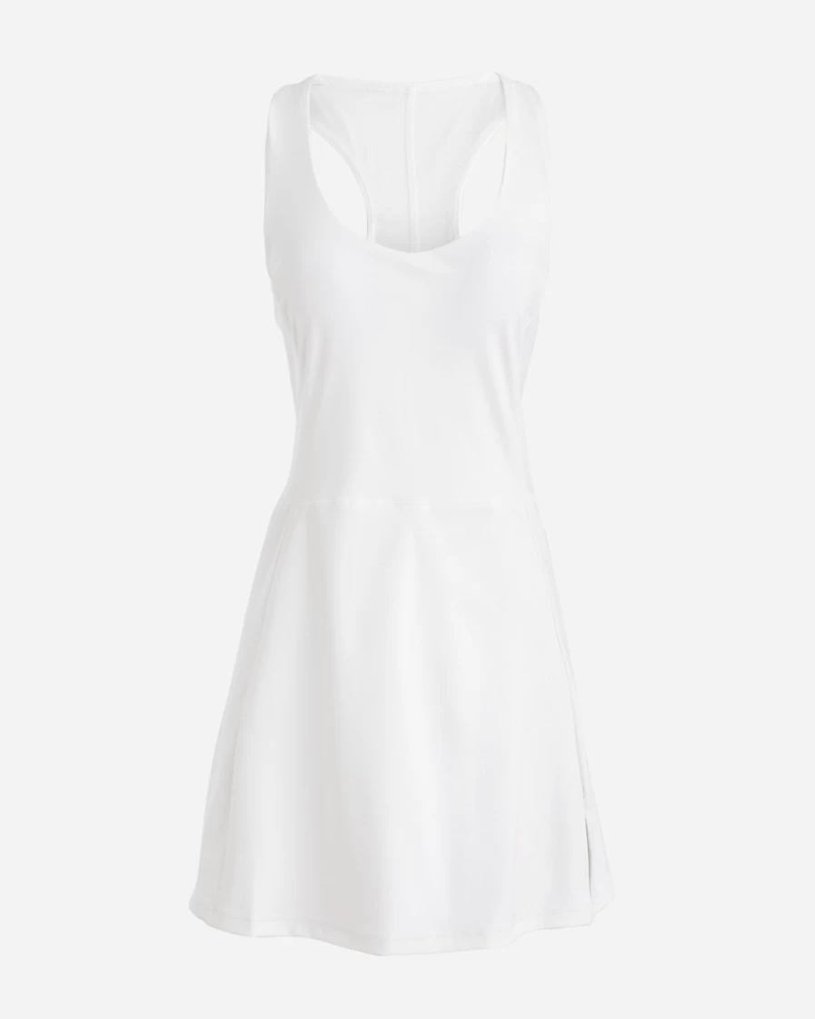 J.Crew Women's White Cloudstretch Side-Slit Sports Dress for Active Wear