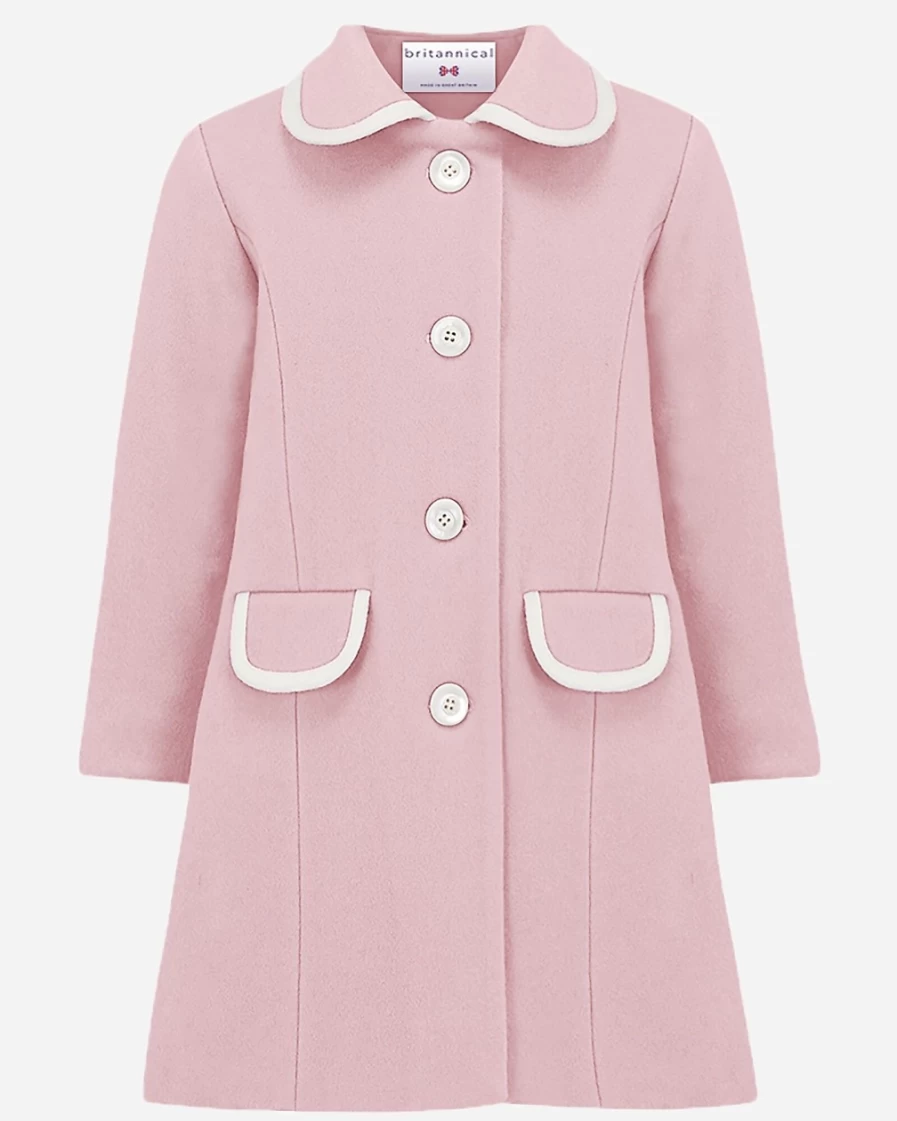 J.Crew Girls' Light Pink Kensington Coat | Britannical London® Style