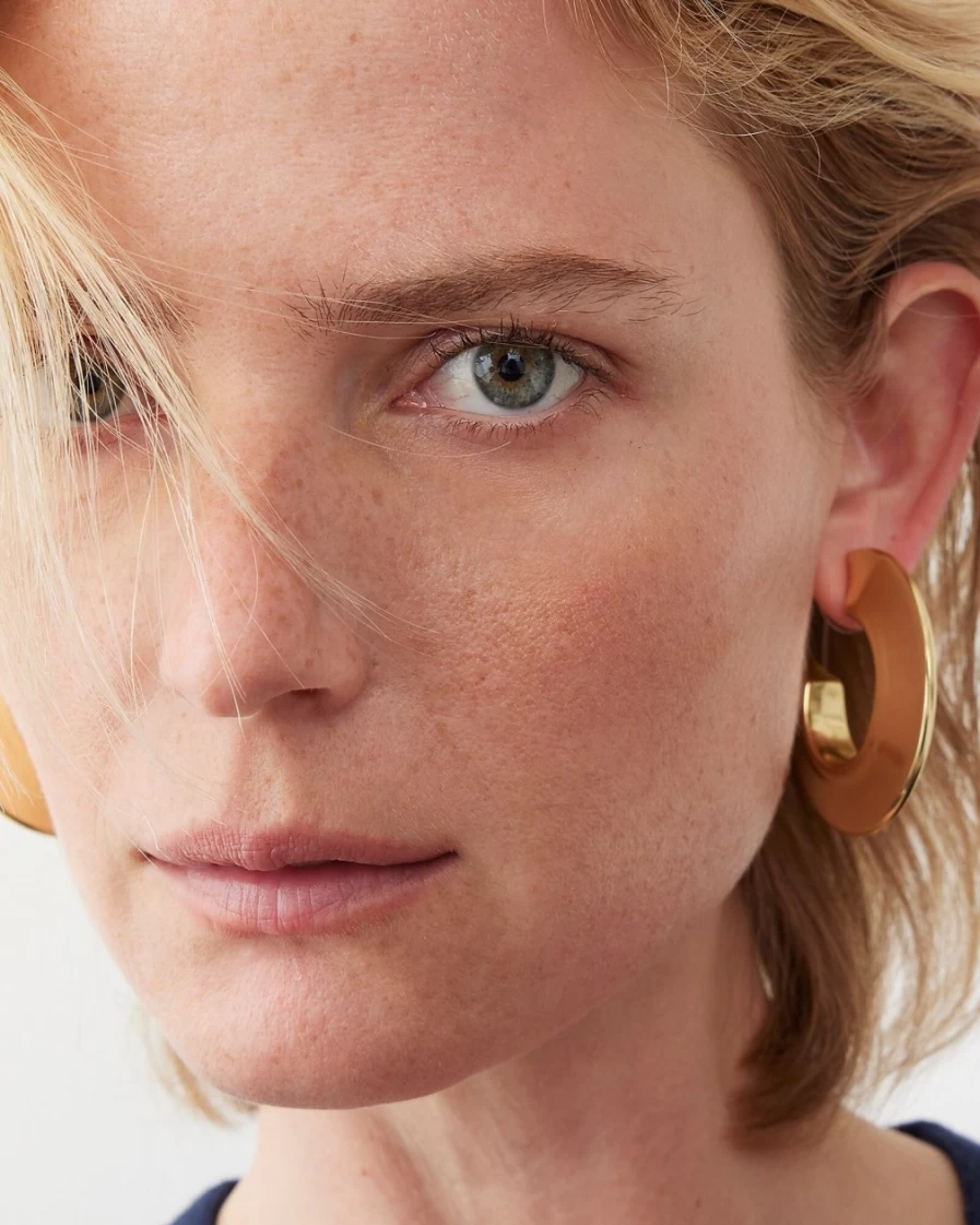 J.Crew Women's Burnished Gold Lightweight Disc Hoop Earrings
