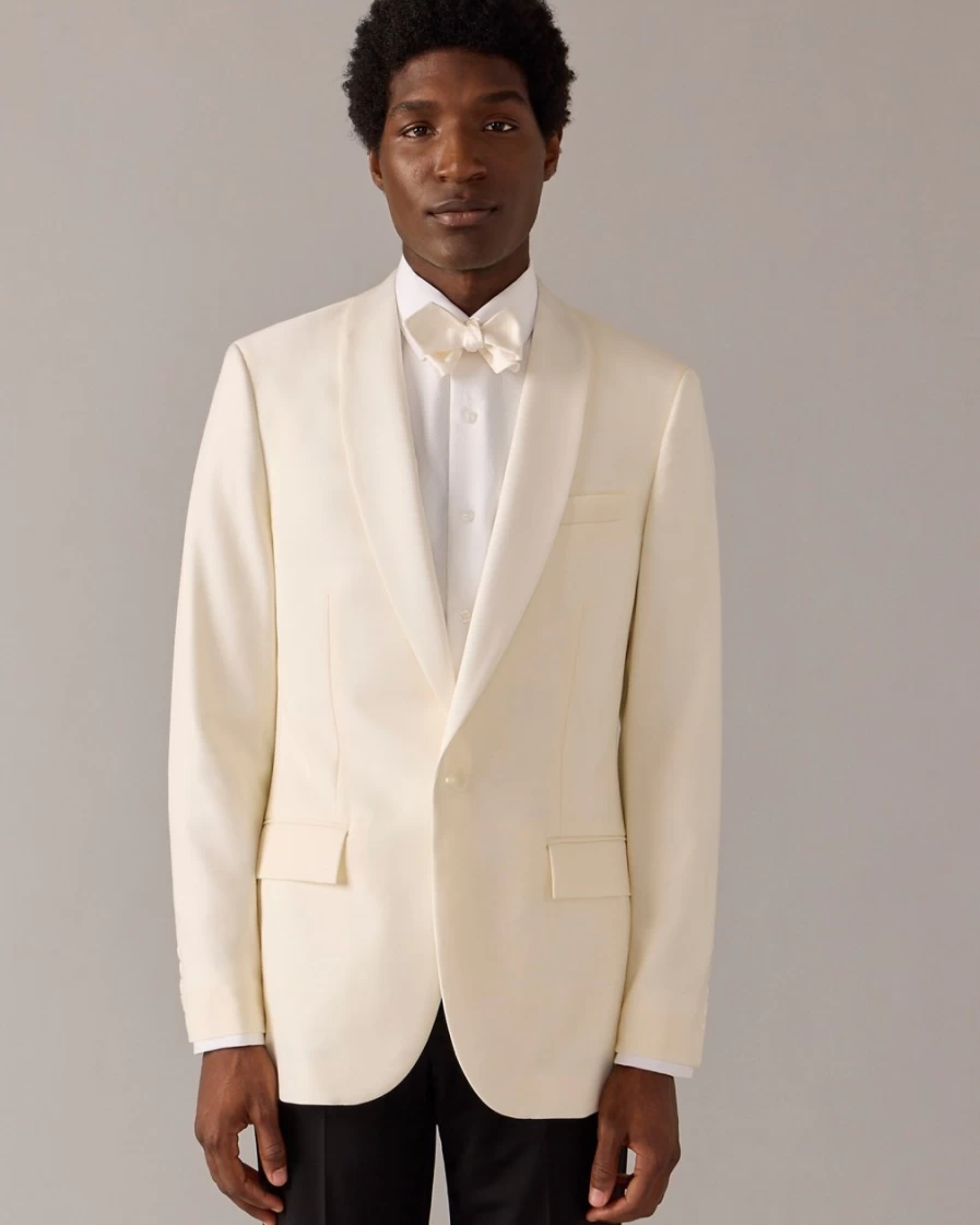 J.Crew Men's Ludlow Slim-Fit Italian Wool Dinner Jacket in Antique Linen
