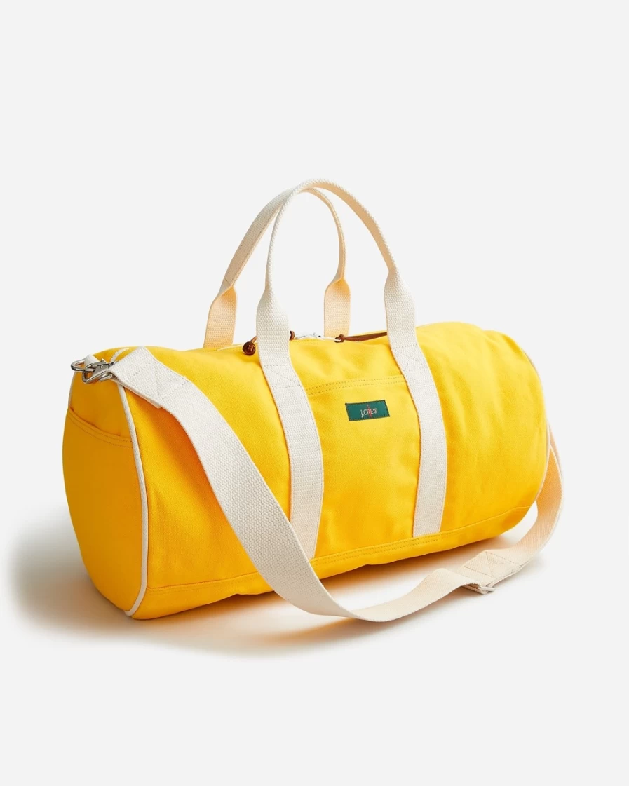 J.Crew Men's Limited-Edition Slicker Yellow Canvas Duffel Bag