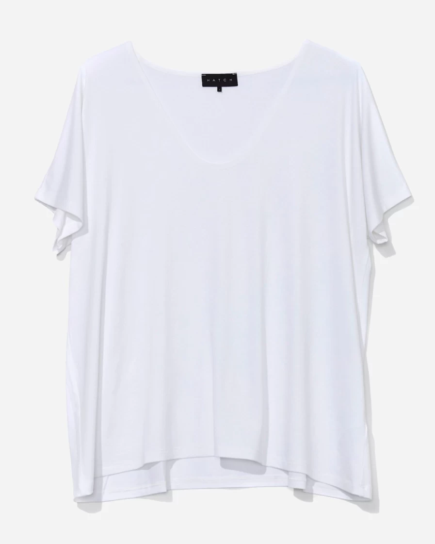 J.Crew Women's White Hatch Perfect V-Neck T-Shirt