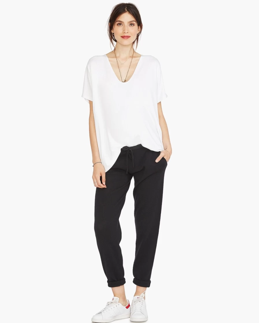 J.Crew Women's White Hatch Perfect V-Neck T-Shirt
