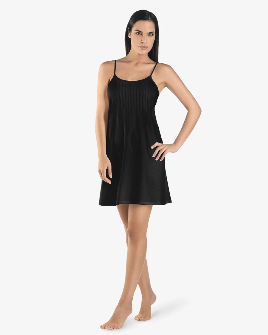 J.Crew Women's Black Hanro Juliet Babydoll Lingerie Nightwear