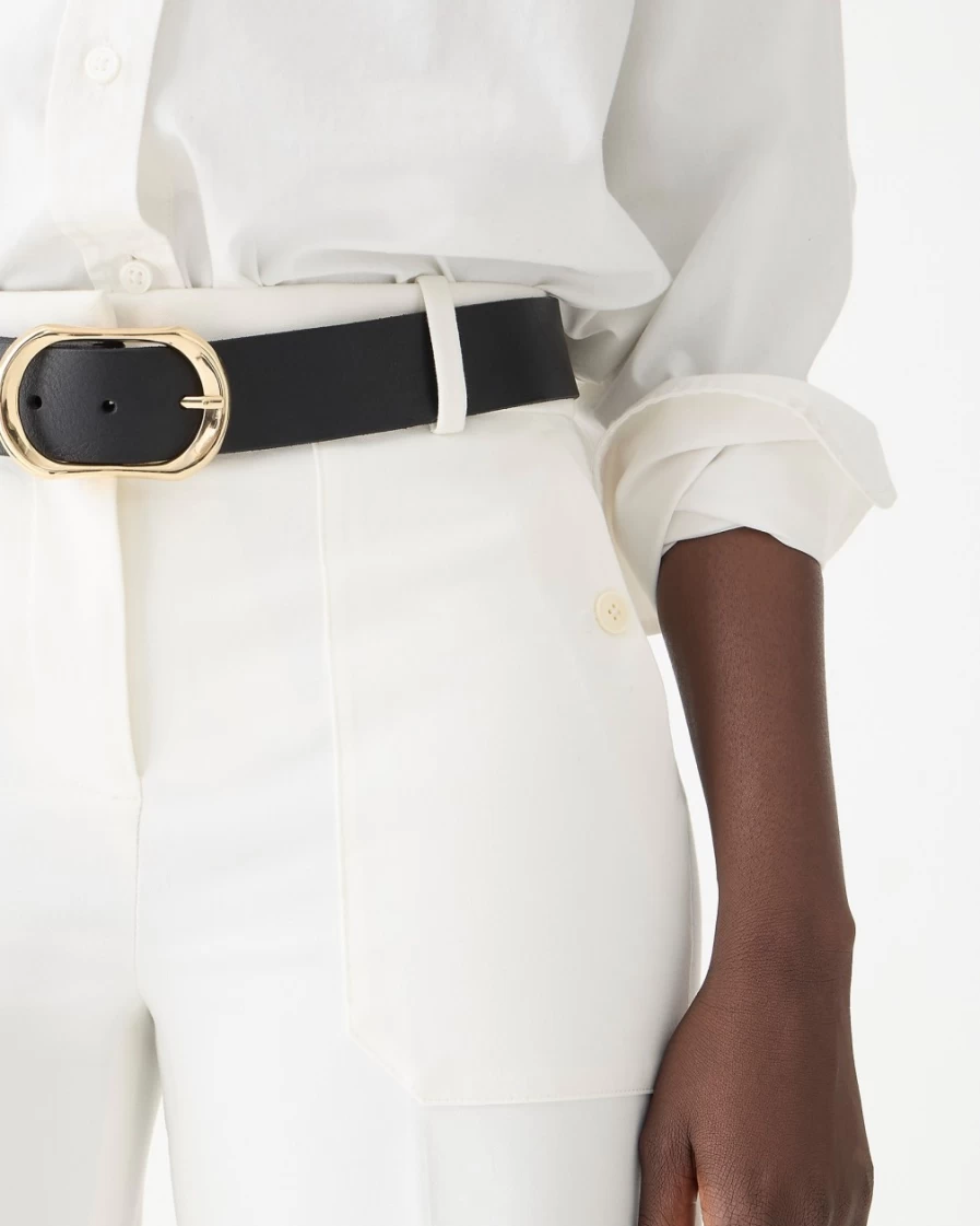 J.Crew Women's Ivory Sydney Wide-Leg Pants in Bi-Stretch Cotton Blend