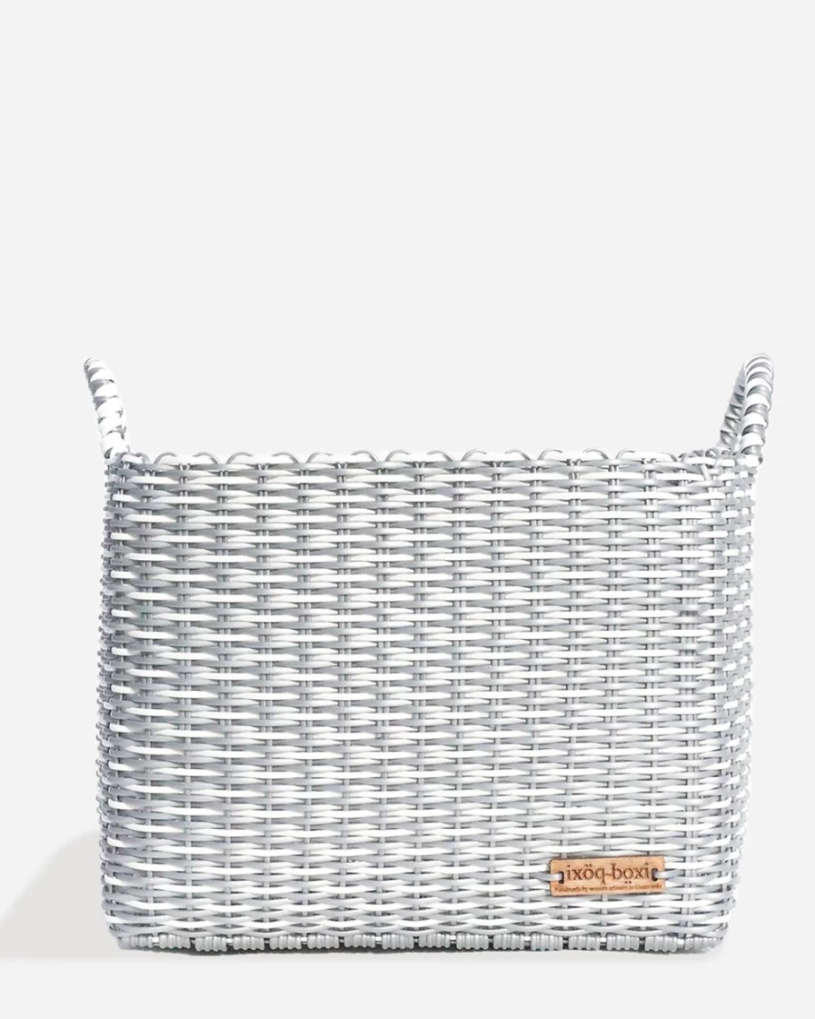 J.Crew Grey Interwoven Recycled Plastic Storage Basket – Eco-Friendly Container