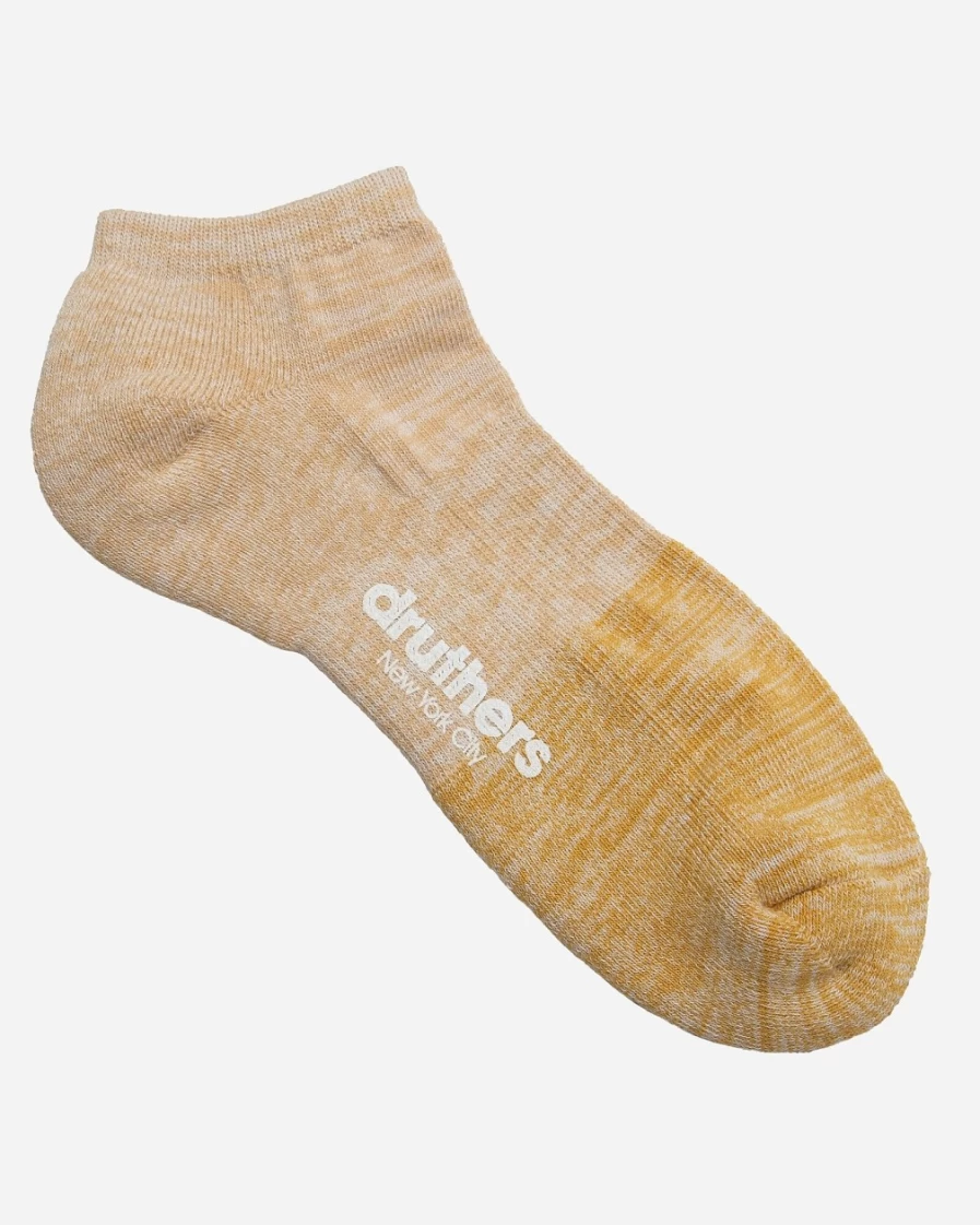 J.Crew Men's Organic Cotton Ankle Socks - Yellow Multi, Druthers™ Everyday Blocked Design