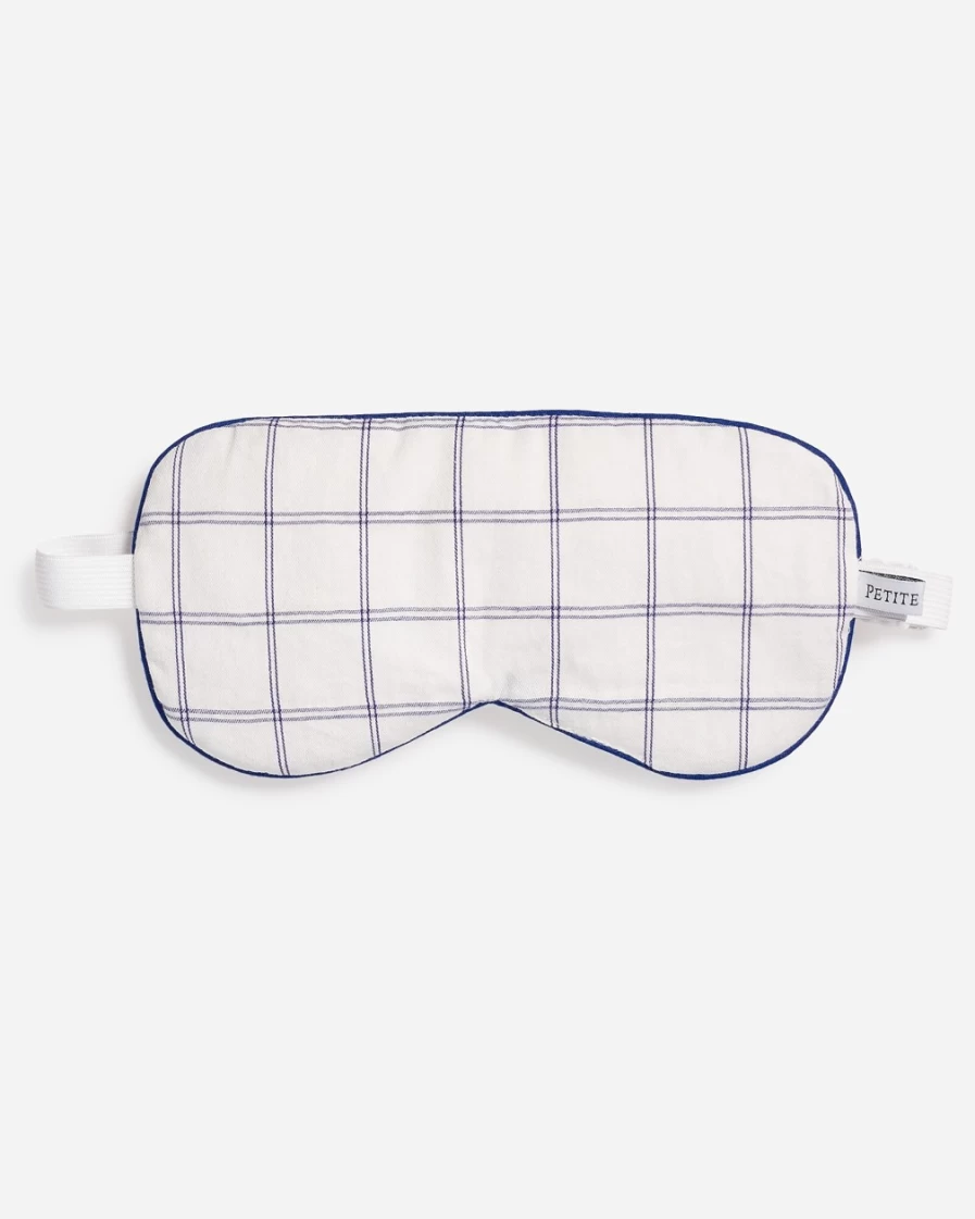J.Crew Women's White Seersucker Sleep Eye Mask Set by Petite Plume