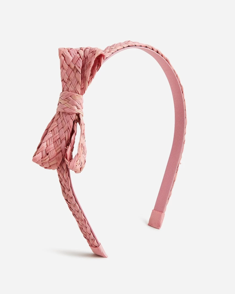 J.Crew Girls' Burnished Apricot Straw Skinny Headband for Kids