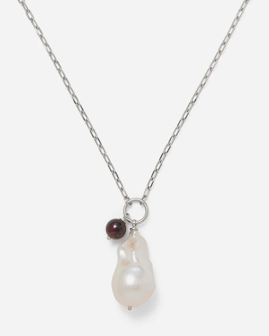 J.Crew Women's Silver Baroque Duo Necklace - Lady Grey Elegant Jewelry