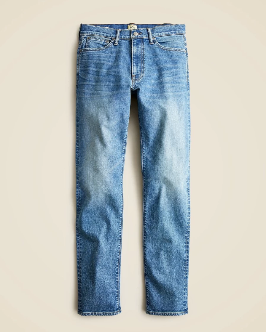J.Crew Men's 1040 Athletic Tapered-Fit Stretch Jeans in Three-Year Wash, Comfortable Slim Fit Denim Pants for Men