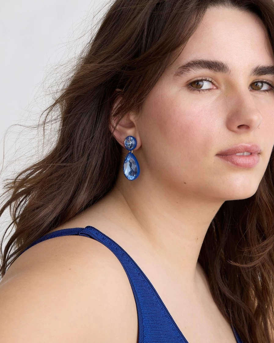 J.Crew Women's Tidewater Sparkly Teardrop Earrings for Everyday Elegance