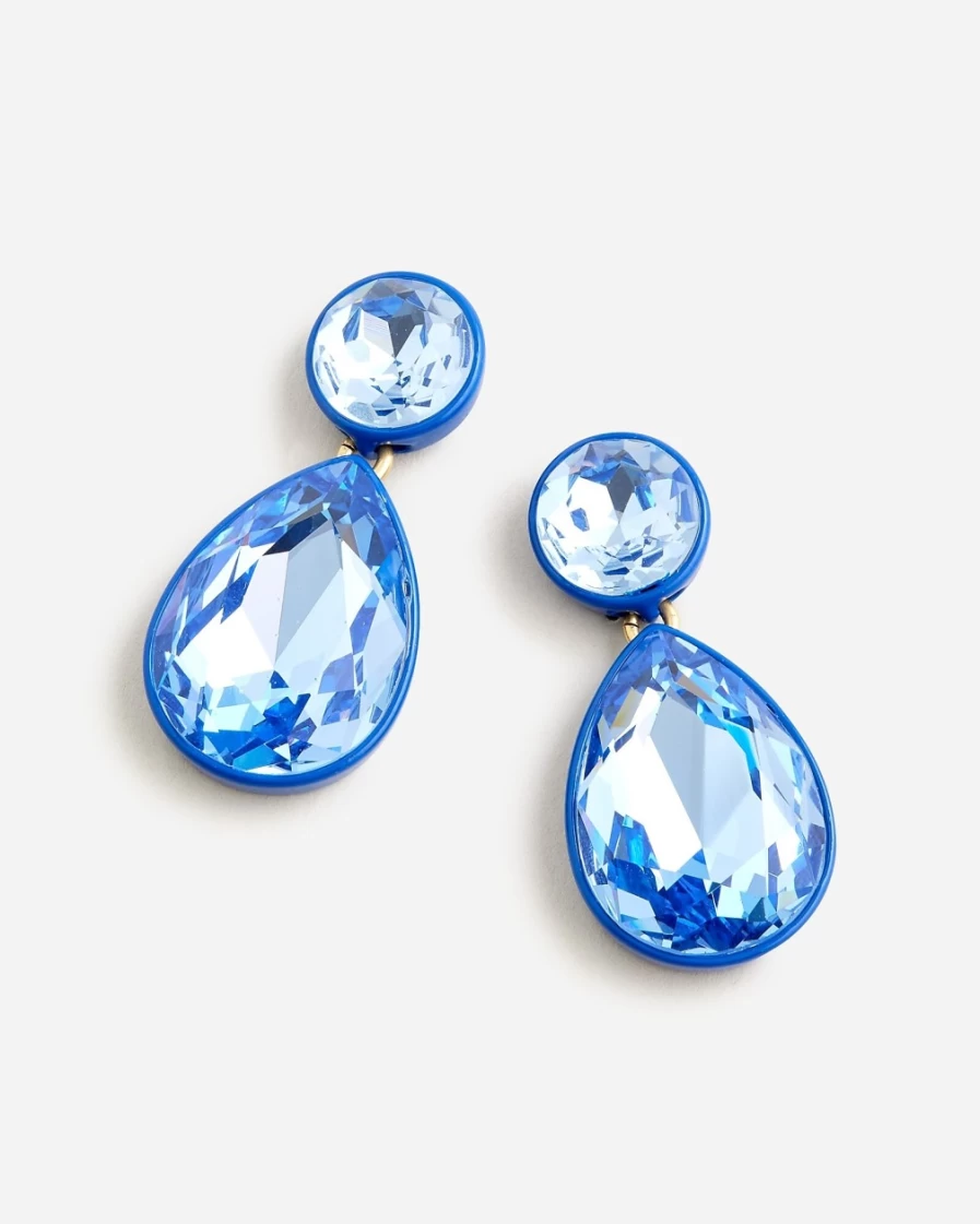 J.Crew Women's Tidewater Sparkly Teardrop Earrings for Everyday Elegance