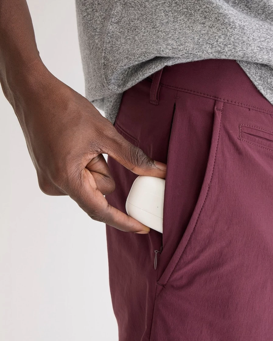 J.Crew Men's 7" Tech Short in Rusty Aubergine Color